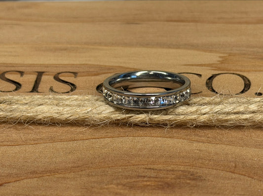Sis & Co. Fun Jewels Collection - 1 Pcs Eternity Square Stone Band