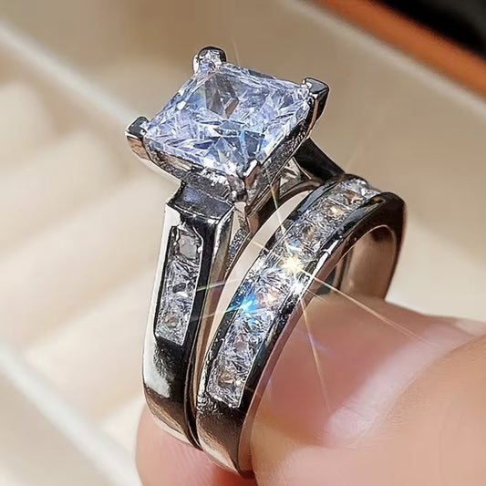 Sis & Co. Fun Jewels Collection - 2 Pcs Square Ring Set