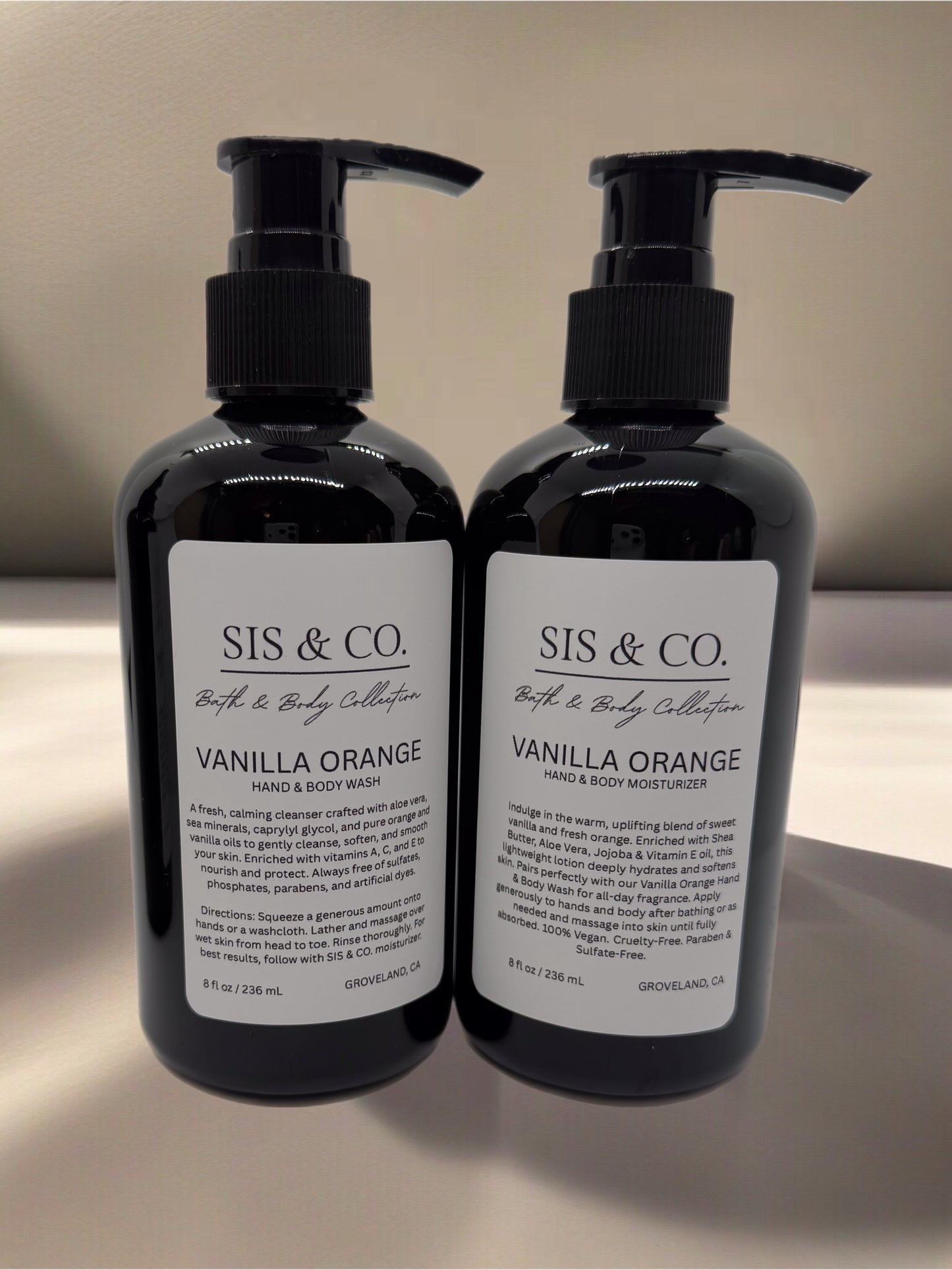 Sis & Co. - Vanilla Orange Hand & Body Wash + Moisturizer Duo