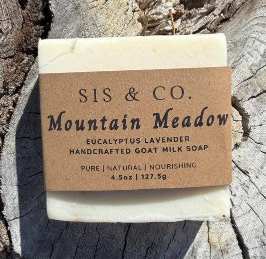 Sis & Co. - Mountain Meadow Eucalyptus Lavendar Handcrafted Goat Milk Soap
